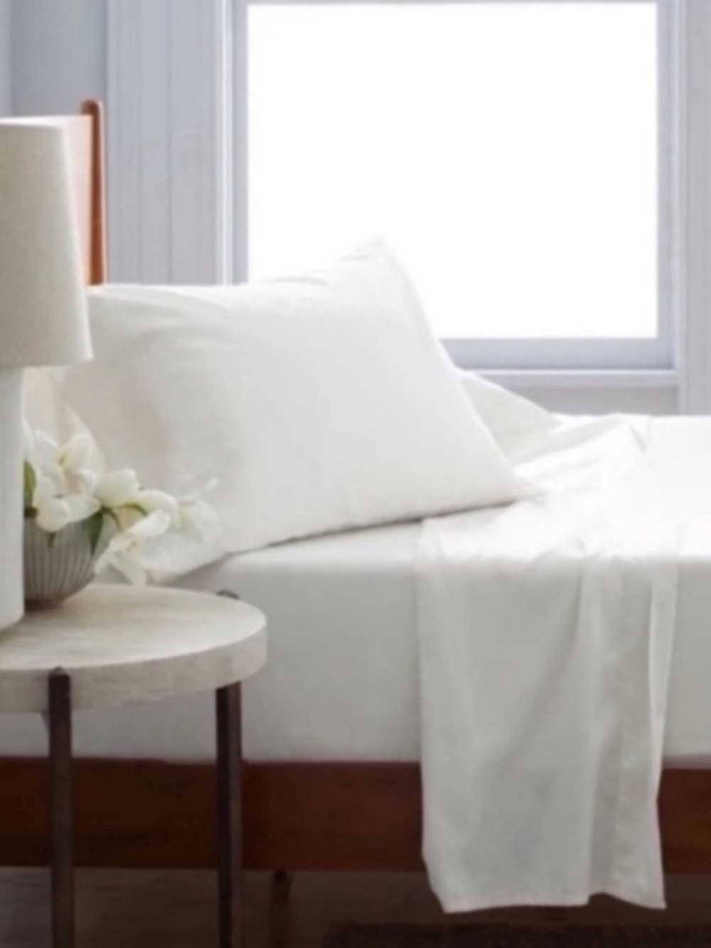 QUINCE Luxury Organic Sateen Pillowcase Set King White 8027